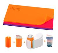 AIEX 3Pz Silicone Sublimazione per Pressa per Tazze Cricut, 3 Spessori Compatibile Silicone per Sublimazione Tazze Stampa ad Alta Temperatura per Sublimazione di Tazze (Colorato, 24,9 x 12,2 cm)