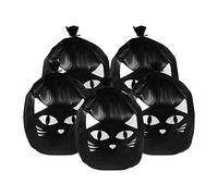AIEX 5 Pz Sacchetti di Foglie di Halloween, 76,2x60,9cm Raccogli Foglie da Giardino di Halloween Sacco per Rifiuti da Giardino di Plastica per Raccolta All'Aperto Decorazione di Halloween (Gatto Nero)