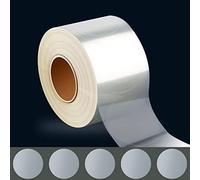 AIEX 500 Pezzi 4 cm Etichette Adesive Trasparenti, Impermeabili Trasparenti Lucide Etichette Rotonde per Aula Scuola Biblioteca Librivvvv