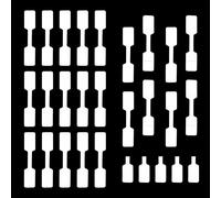 AIEX 500 Pezzi Etichette di Prezzi Tag Cartellini, Adesivi per Gioielli negozio Vuoti Etichette di Identificazione dei Gioielli Autoadesive di Rettangolo per l'Esposizione dei Prezzi (Rettangolo)