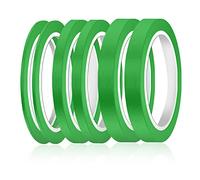 AIEX 6 Rotoli Nastro Fine Line, 3/6/12,6 mm Largo Nastri Adesivi Colorati Nastro per Mascheratura Modellismo per Auto Scuola Ufficio Progetti Fai da Te (Verde)