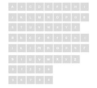 AIEX 62 stencil in plastica lavabile, per fai da te, disegno, scrittura (2,5 cm)