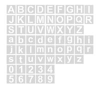 AIEX 62pcs Alfabeti Numero Stencil 10cm Lavabile Plastica Riutilizzabile Stencil Lettere, Stencil Numero, Stencil Artigianato Lettera per Disegno di Arte, Scrittura fai da te