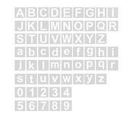 AIEX 62pcs Alfabeti Numero Stencil 5cm Lavabile Plastica Riutilizzabile Stencil Lettere, Stencil Numero, Stencil Artigianato Lettera per Disegno di Arte, Scrittura fai da te
