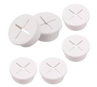 AIEX 6pcs Passacavo In Silicone Flessibile, Passacavi In Gomma Bianca, Copertura Foro Per Cavo Per Scrivania Da Ufficio Per Computer Di Casa