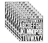 AIEX 8 fogli Adesivi Lettere Alfabeto Grandi, 2,5cm 5cm Adesivi Murali Lettere Alfabeto Grandi Lettere Autoadesive in Vinile Impermeabili per Artigianato, Cassette Postali (Bianco)