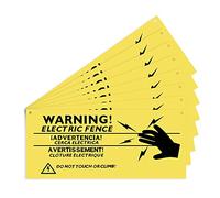 AIEX 8 Pezzi Segnali Di Pericolo Per Recinto Elettrico Segnali Di Pericolo In Plastica Da 26x11cm Segnale Di Recinzione Elettrica Di Pericolo Fattoria Casa