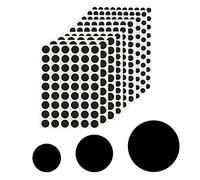 AIEX 9 fogli 870 pezzi adesivi per foro di vite 12/15/21mm tappi di protezione autoadesivi copertura viti auto adesivi copertura foro mobile in legno per armadi specchio scaffale (nero)