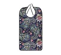 AIEX Bavaglini per Adulti, Bavaglini Impermeabili con Stampa Floreale per Mangiare, Lavabili e Riutilizzabili, Protettori per Abiti da Donna