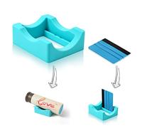 AIEX Piccola Culla per Bicchieri in Silicone Cup Cradle con Fessura Integrata e Spatola per Pellicole Vetri Spatola Adesivi Feltro Antiscivolo Porta Bicchiere per la Creazione di Artigianali