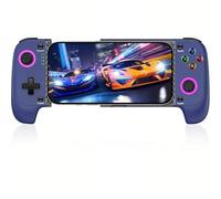 AIfasterfly Controller di gioco mobile wireless per iPhone/Android, controller di gioco effetto Hall, custodia per telefono, adatto per Steam Link, Roblox, Call of Duty e altro, blu