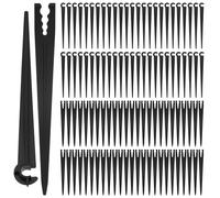 Aifeier ET Kit di 100 picchetti per irrigazione a goccia, 50 pezzi tipo C e 50 picchetti di supporto a Y per tubo da 1/4 di pollice, parti del sistema a goccia per orto, serra, aiuole