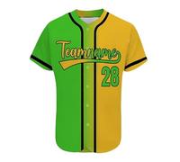 AIFLM Custom Baseball Jersey Stampato Nome Personalizzato Numero Baseball Shirt Button Down Shirt per Uomini/DonneGiovani S-7XL