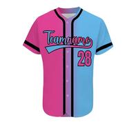 AIFLM Custom Baseball Jersey Stampato Nome Personalizzato Numero Baseball Shirt Button Down Shirt per Uomini/DonneGiovani S-7XL