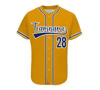 AIFLM Custom Baseball Jersey Stampato Nome Personalizzato Numero Baseball Shirt Button Down Shirt per Uomini/DonneGiovani S-7XL