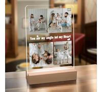 AIFLM Lampada Personalizzata con Foto Nome - Lampada LED da Tavolo con Foto - Personalizzata Regalo di Natale Regali San Valentino - Per la Coppia e la Famiglia - Idee Compleanno Regalo Personalizzato