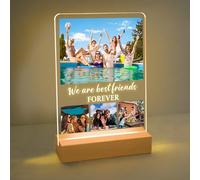 AIFLM Lampada Personalizzata con Foto Nome - Lampada LED da Tavolo con Foto - Personalizzata Regalo di Natale Regali San Valentino - Per la Coppia e la Famiglia - Idee Compleanno Regalo Personalizzato