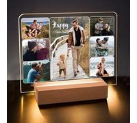 AIFLM Lampada Personalizzata con Foto Nome - Lampada LED da Tavolo con Foto - Personalizzata Regalo di Natale Regali San Valentino - Per la Coppia e la Famiglia - Idee Compleanno Regalo Personalizzato