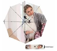 AIFLM Ombrello Personalizzato con Immagini/Testo Automatico/Pieghevole a Mano da Esterno Sun&Rain di Design per Pioggia/Sole, Viaggi, Regali