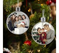 AIFLM Ornamenti Natalizi Personalizzati con Nome - 2024 Ornamento Pendente di Natale Personalizzato con Testo/Foto - Decorazione Personalizzata dell'albero di Natale per la Famiglia dei Bambini