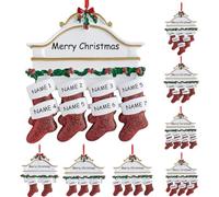 AIFLM Ornamenti Natalizi Personalizzati con Nome - 2024 Ornamento Pendente di Natale Personalizzato con Testo/Foto - Decorazione Personalizzata dell'albero di Natale per la Famiglia dei Bambini