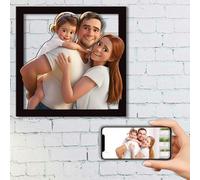AIFLM Personalizzato 3D Cartoon Style Photo Frame Segno In Legno Cornice Personalizzata per Foto di Famiglia 3D Cartoon Portrait Gift Caricatura Regali di Natale Coppia Anniversario