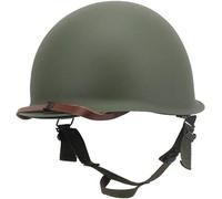 Aifordge Replica casco M3 dell'esercito degli Stati Uniti della seconda guerra mondiale con cinturino per mento/tela pittura fai da te (verde)