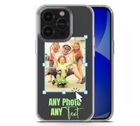 AIGAT Personalizzata Custodia per iPhone 14 - Individuale la tua foto logo o progetto stampato su piastra posteriore rigida ibrida cristallina & paraurti in TPU antiurto - Il Tuo Disegno