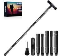 aiGear Bastoni da Trekking 5 Tubes | Bastoncini Trekking Telescopici | Leggero e Resistente | Multiuso Antiurto in Alluminio Impugnatura | per Nordic Walking Trail Running e Escursionismo