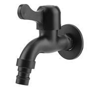 Aigid Rubinetto da giardino in acciaio inox 304, colore nero, per il giardino domestico
