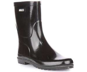 AIGLE Eliosa Bottil Vintage da Infilare Gomma Pioggia Donna Stivale Nero EU37-41