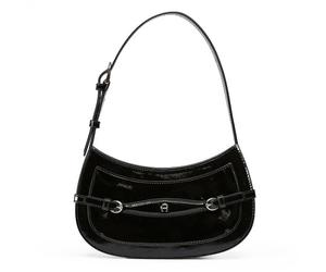 AIGNER Cavallo Borsa a spalla Vera Pelle 26 cm nero