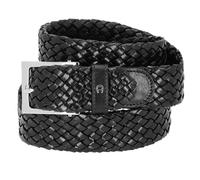 AIGNER Cintura business in pelle intrecciata 110 cm nero