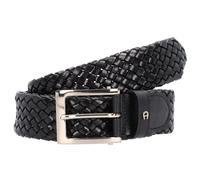 AIGNER Cintura business in pelle intrecciata 115 cm nero