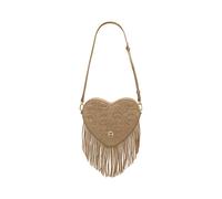 Aigner Heart Pouch Frangia Borsa con cerniera Beige Avena
