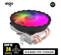 Aigo Processore Dispositivo di raffreddamento dell'aria Ventola di raffreddamento della CPU RGB PWM 4 tubi di calore Hielera Intel LGA 2011 1155 1700 X99 X79 AM4 Ventola per PC Gamer 120mm