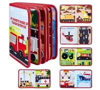 AIGOCITY Busy Board Montessori giocattolo a partire da 1 anno, Busy Book con tema del traffico 3D, libro 10 in 1 per l'educazione precoce, giocattolo per bambini a partire da 1 2 3 4 5 anni