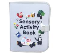 AIGOCITY Busy Board Montessori giocattolo a partire da 1 anno, Sensory Activity Book con 3D diversi scenari, 12 in 1 Busy Book per l'educazione precoce, giocattolo per bambini dai 1 ai 5 anni in su