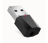 aigolink USB Ricevitore Bluetooth 5.1, Jack Adattatore Bluetooth Audio Wireless per Auto con Cavo AUX da 3,5 mm per Autoradio Altoparlante Amplificatore, Chiamata Vivavoce