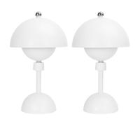 Aigostar 2 Pezzi Lampada da Tavolo Magnetica Touch, Lampada da Comodino senza Fili con 3 Temperature di Colore e Dimmerabile, Ricaricabile USB per Camera da Letto, Ristorante (Bianco)