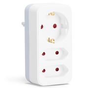 Aigostar Adattatore con 2 Eurospine e 1 Schuko Presa Tripla Adattatore Presa con
