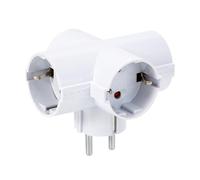 Aigostar Adattatore prese europee con 4 prese. Presa da parete. con protezione dei bambini, 16A, 250 V, bianco