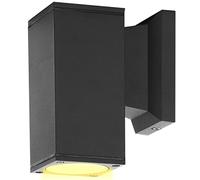 Aigostar Applique da parete esterno,GU10 antracite alluminio lampada da parete esterna, IP65, impermeabile, luce esterna, illuminazione per balcone, garage, terrazze cortile, giardino, colore nero