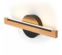 Aigostar Applique LED Design Legno Metallo 6.5W 2700K Nero Satinato Interno