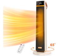 Aigostar AuroWarm, 2000W Termoventilatore, Stufetta Elettrica Basso Consumo con Tecnologia Ceramica, Modalità ECO, Oscillazione 45°, Telecomando e 24H Timer, Termostato Ambiente, Casa, Ufficio, Bagno