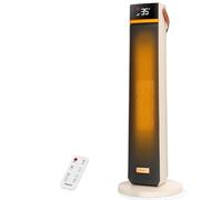Aigostar AuroWarm, 2000W Termoventilatore, Stufetta Elettrica Basso Consumo con Tecnologia Ceramica, Modalità ECO, Oscillazione 45°, Telecomando e 24H Timer, Termostato Ambiente, Casa, Ufficio, Bagno
