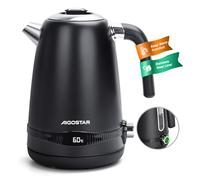 Aigostar Bollitore Elettrico Temperatura Regolabile Acciaio Inox, Nero