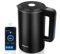 Aigostar Bollitore Elettrico Temperatura Regolabile per Latte Neonati e Tè | 40-100°C, 1,7L 2200W, Controllo WiFi/App/Alexa, In Acciaio Inox 304 senza BPA, Doppia Parete, Mantieni Caldo 12H, Nero