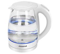 Aigostar Bollitore Vetro 2200W 1.7L LED Blu Spegnimento Auto Piastra Inox