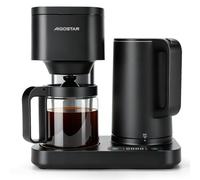 Aigostar Caffè Filtro Infusi Bollitore Macchina 3 in 1 Compatta,1600W | Macchina 3 in 1 Risparmia Spazio: Caffè, Infusi e Acqua Calda.2 Filtri,8 Tazze,Autopulizia,60-100°C, Pannello Touch LED
